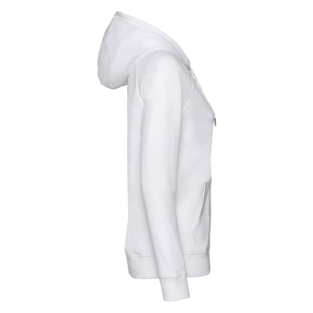 Russell Women's White HD Zip Hooded Sweatshirt