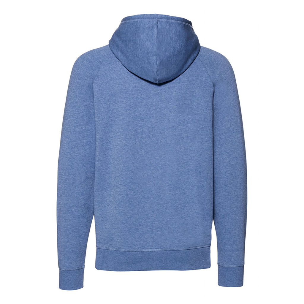 Russell Men's Blue Marl HD Zip Hooded Sweatshirt