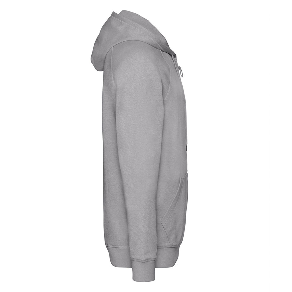 Russell Men's Silver Marl HD Zip Hooded Sweatshirt