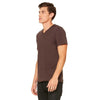 Bella + Canvas Unisex Brown Jersey Short-Sleeve V-Neck T-Shirt