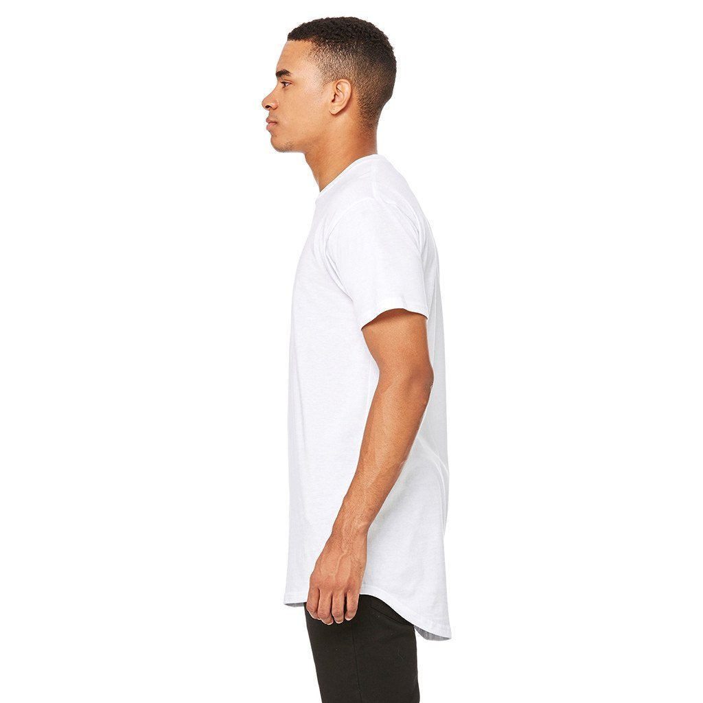 Bella + Canvas Men's White Long Body Urban T-Shirt