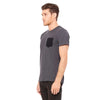 Bella + Canvas Men's Dark Grey Heather/Black Jersey Short-Sleeve Pocket T-Shirt