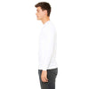 Bella + Canvas Men's White Jersey Long-Sleeve Henley