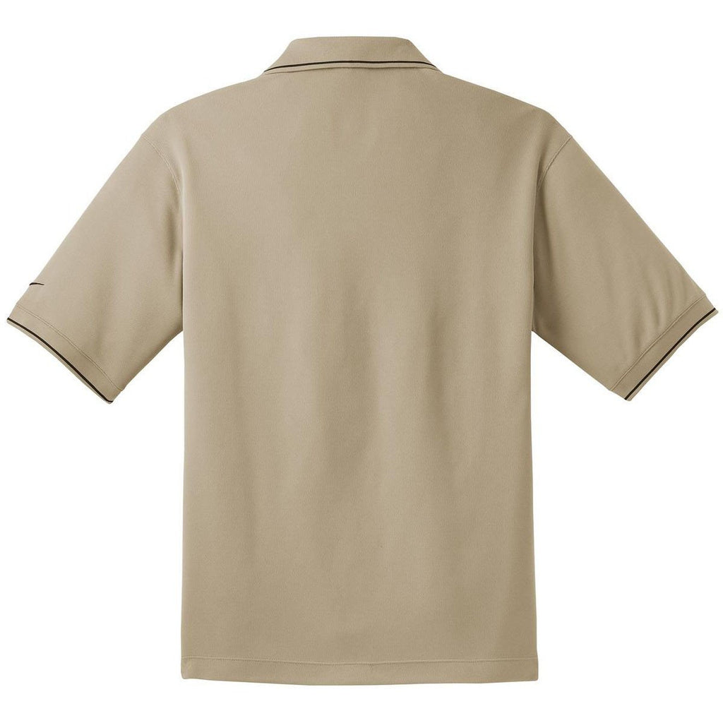 Nike Men's Beige Dri-FIT S/S Classic Tipped Polo