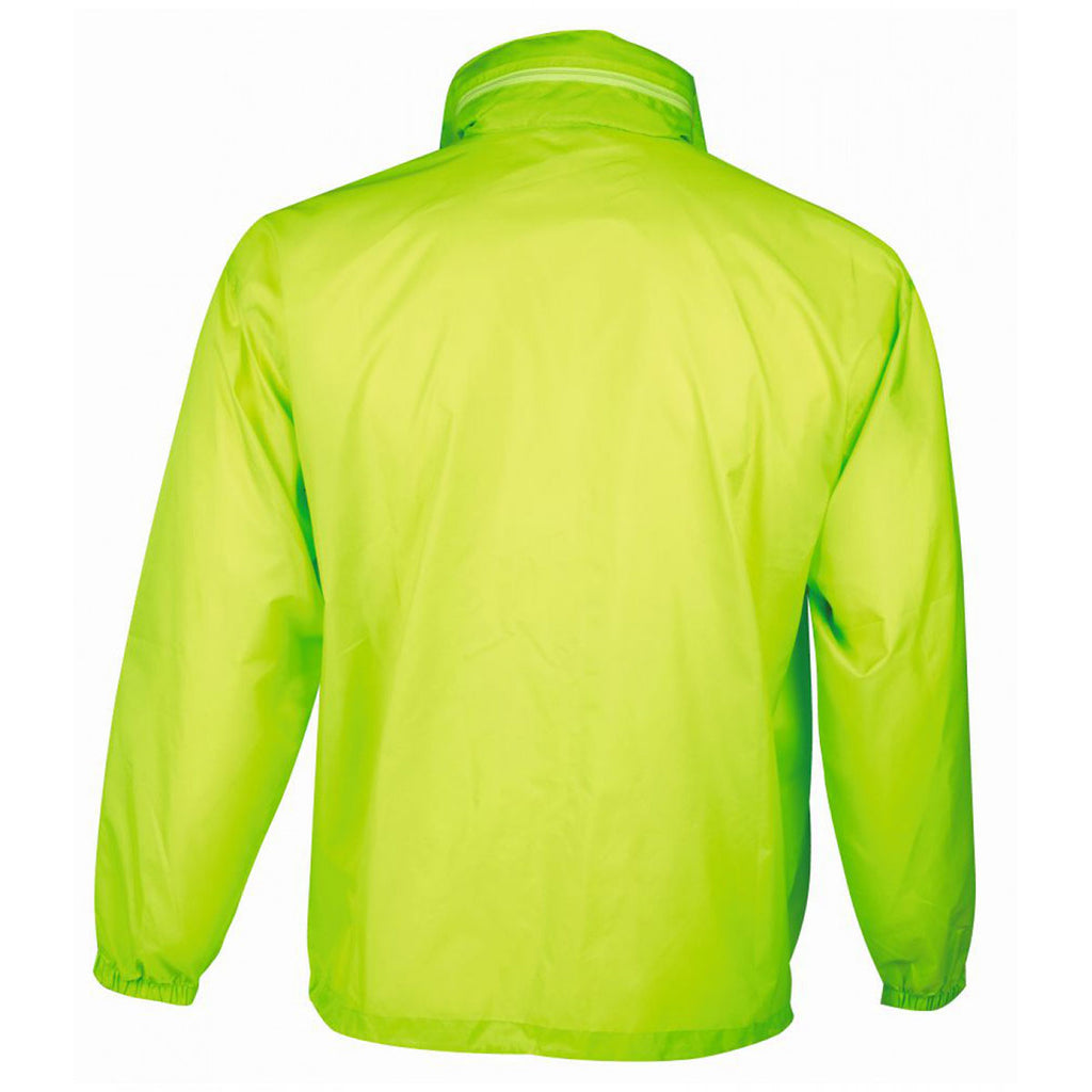 SOL'S Unisex Neon Lime Surf Windbreaker Jacket