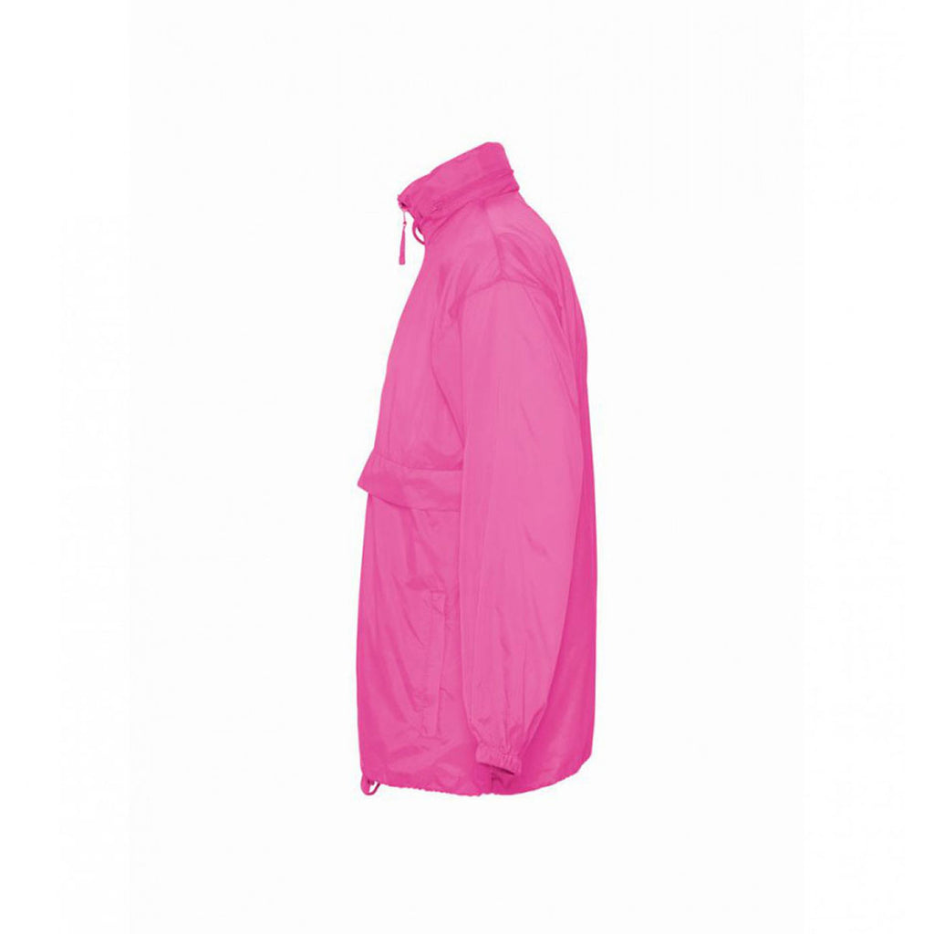 SOL'S Unisex Neon Pink Surf Windbreaker Jacket