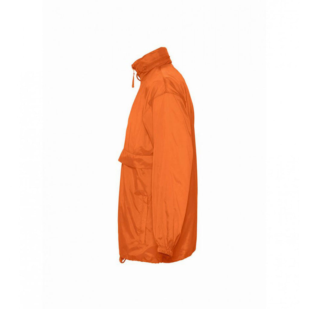 SOL'S Unisex Orange Surf Windbreaker Jacket