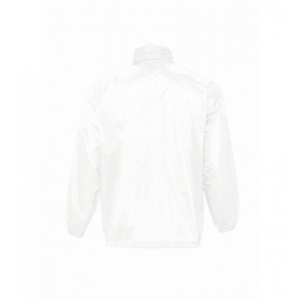 SOL'S Unisex White Surf Windbreaker Jacket