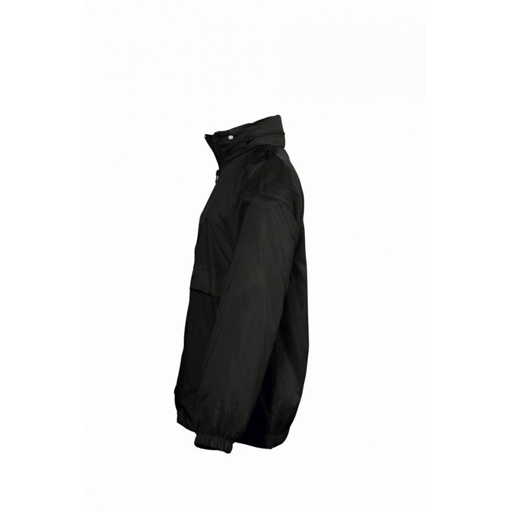 SOL'S Youth Black Surf Windbreaker Jacket