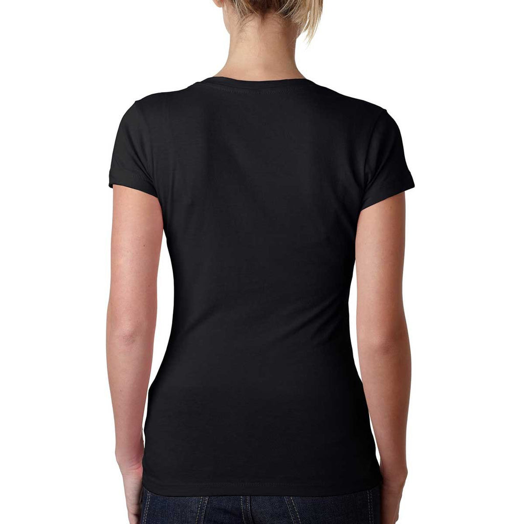 Next Level Women's Black Sporty V-Neck Tee