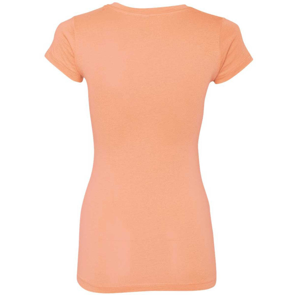 Next Level Women's Light Orange Sporty V-Neck Tee