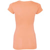 Next Level Women's Light Orange Sporty V-Neck Tee