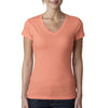 Next Level Women's Light Orange Sporty V-Neck Tee