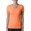 Next Level Women's Neon Heather Orange Sporty V-Neck Tee