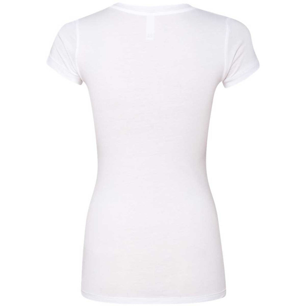 Next Level Women's White Sporty V-Neck Tee