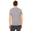 Bella + Canvas Unisex Grey Triblend Short-Sleeve V-Neck T-Shirt