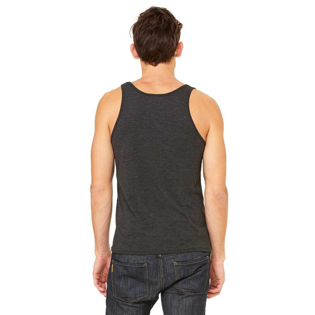 Bella + Canvas Unisex Charcoal-Black Triblend Jersey Tank