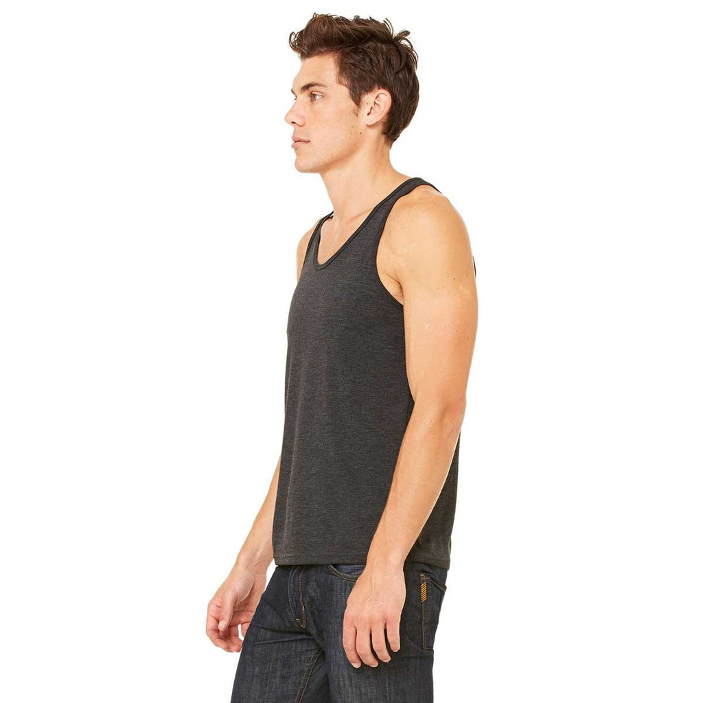 Bella + Canvas Unisex Charcoal-Black Triblend Jersey Tank