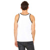 Bella + Canvas Unisex White/Black Jersey Tank