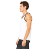 Bella + Canvas Unisex White/Black Jersey Tank
