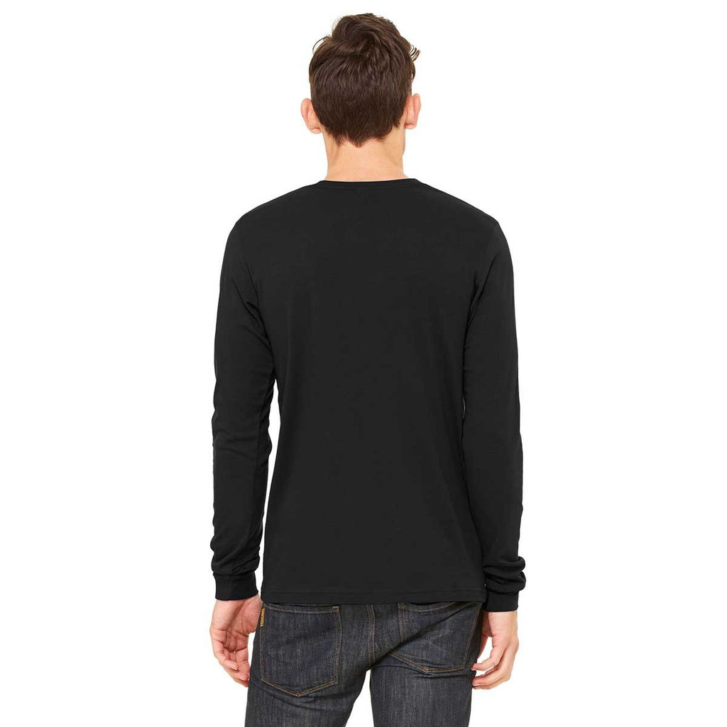 Bella + Canvas Men's Black Jersey Long-Sleeve T-Shirt