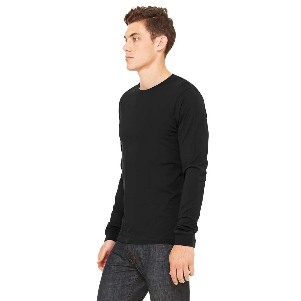 Bella + Canvas Men's Black Jersey Long-Sleeve T-Shirt