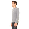 Bella + Canvas Men's Grey Triblend Jersey Long-Sleeve T-Shirt