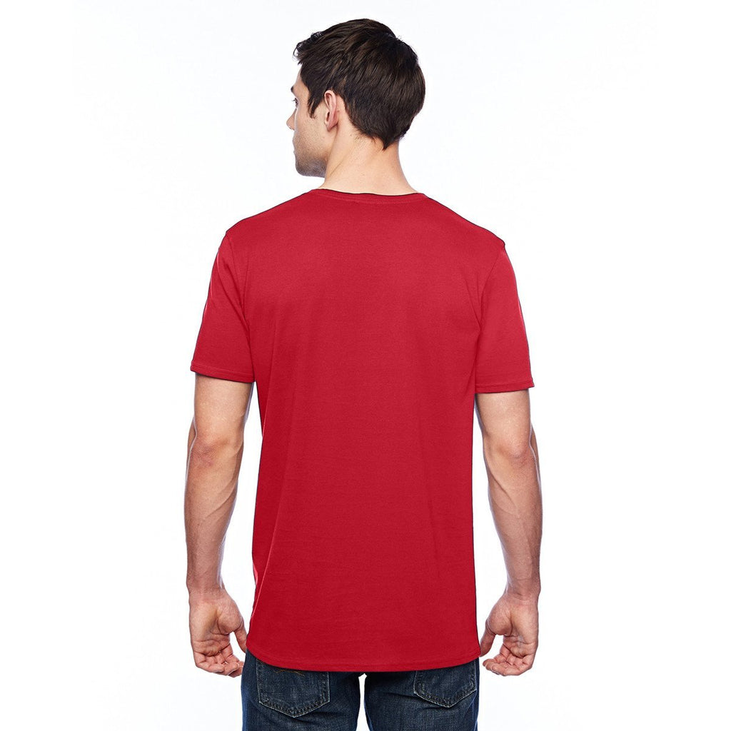 Anvil Men's Red 3.2 oz. Featherweight Short-Sleeve T-Shirt