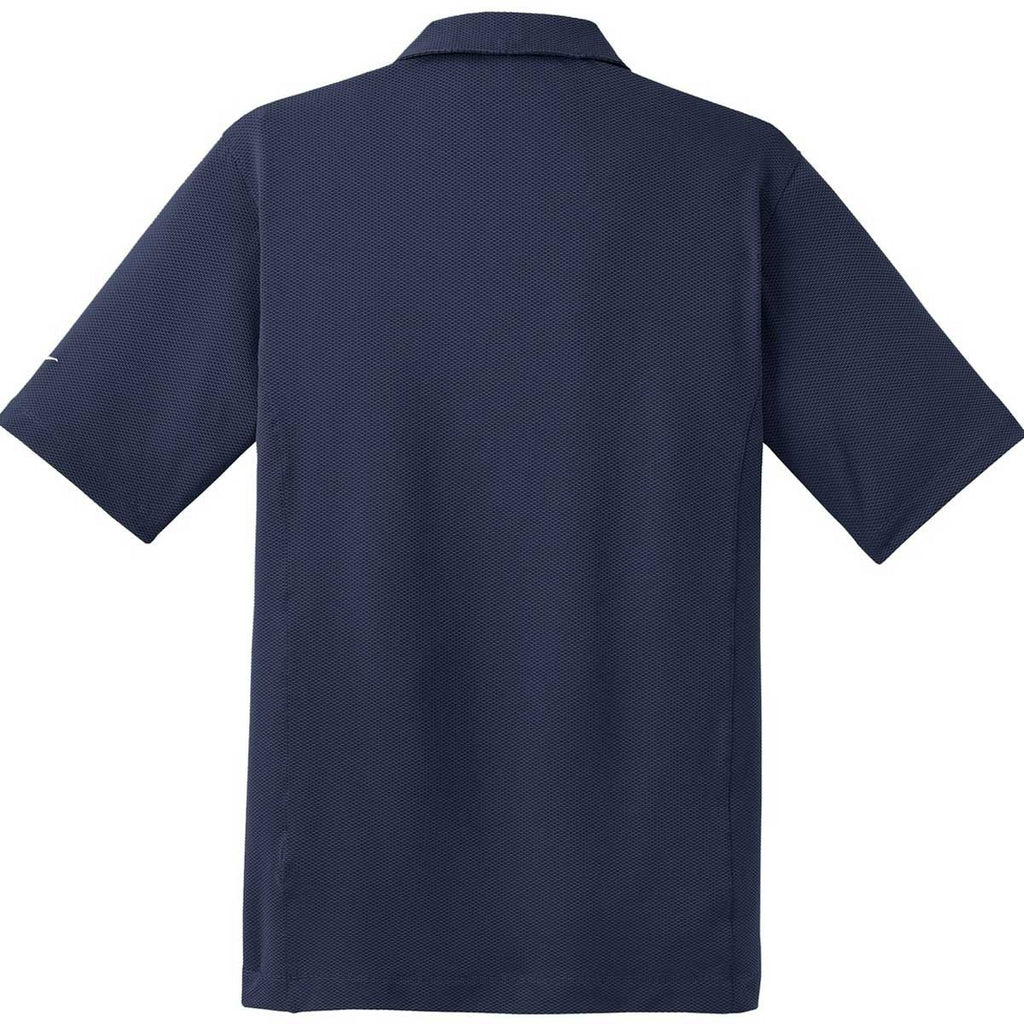 Nike Men's Navy Sphere Dry S/S Diamond Polo