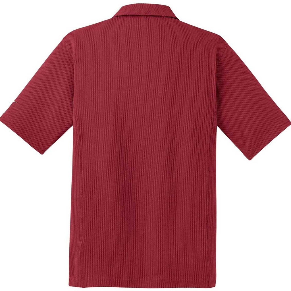 Nike Men's Red Sphere Dry S/S Diamond Polo