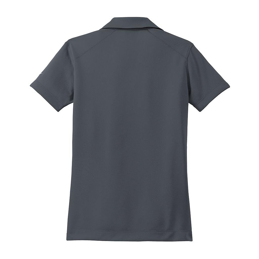 Nike Women's Dark Grey Dri-FIT S/S Pebble Texture Polo