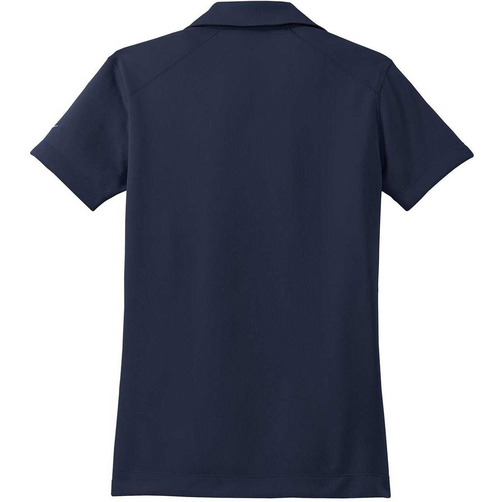 Nike Women's Navy Dri-FIT S/S Pebble Texture Polo