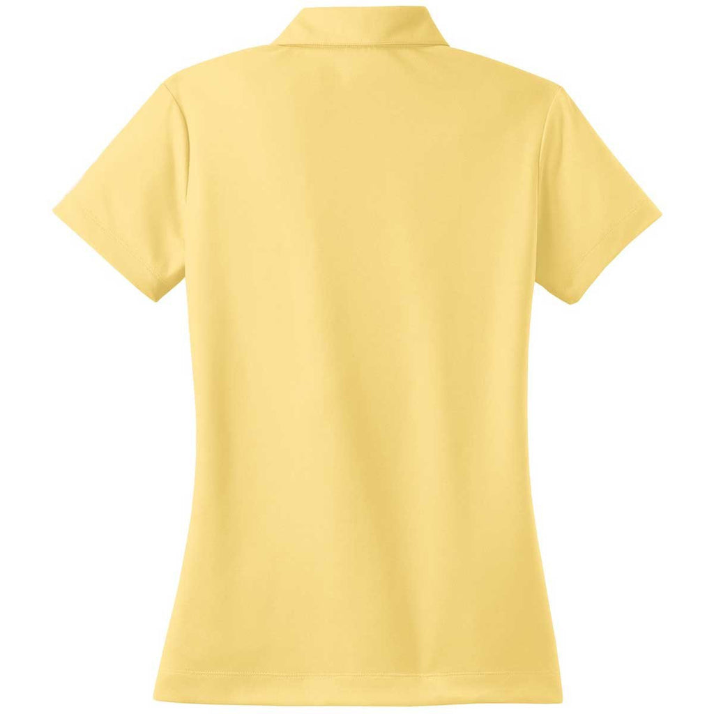 Nike Women's Light Yellow Dri-FIT S/S Micro Pique Polo