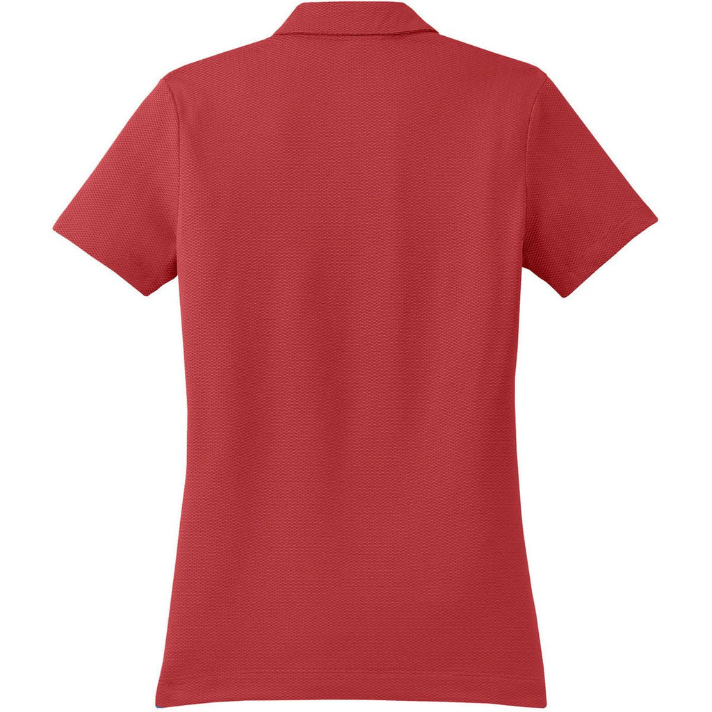 Nike Women's Red Sphere Dry S/S Diamond Polo