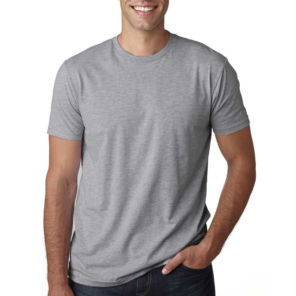 Next Level Men's Heather Gray Premium Fitted Short-Sleeve Crew