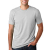 Next Level Men's Light Gray Premium Fitted Short-Sleeve Crew