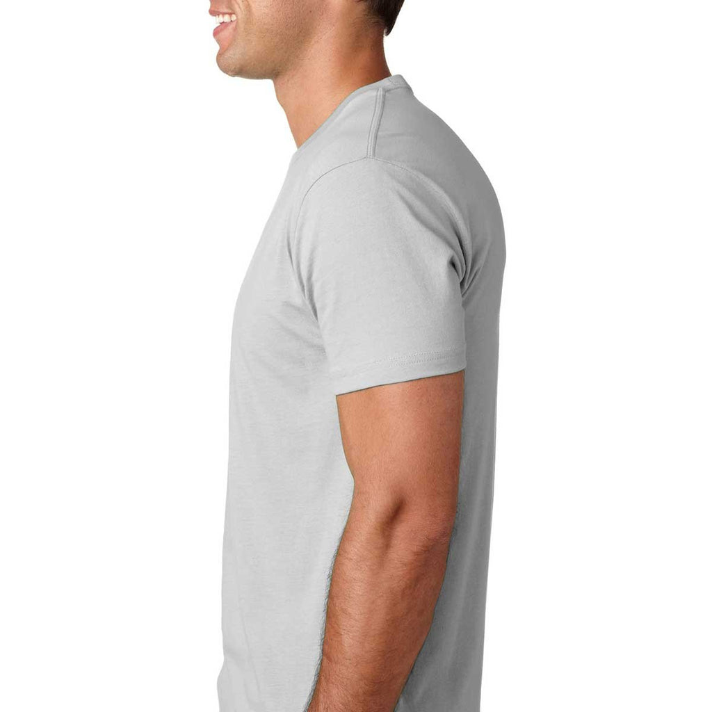 Next Level Men's Light Gray Premium Fitted Short-Sleeve Crew