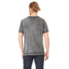 Bella + Canvas Unisex Black Acid Wash Poly-Cotton Short-Sleeve T-Shirt