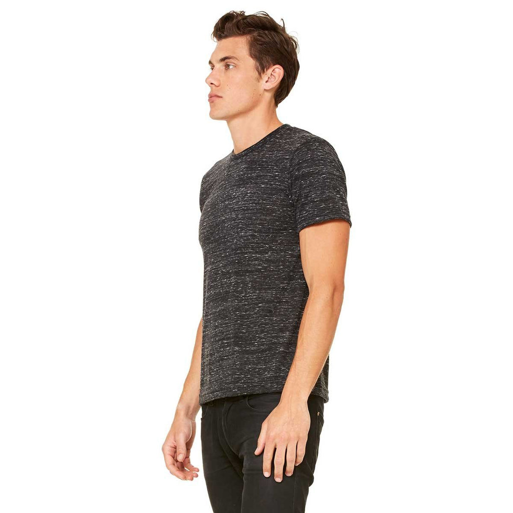 Bella + Canvas Unisex Black Marble Poly-Cotton Short-Sleeve T-Shirt