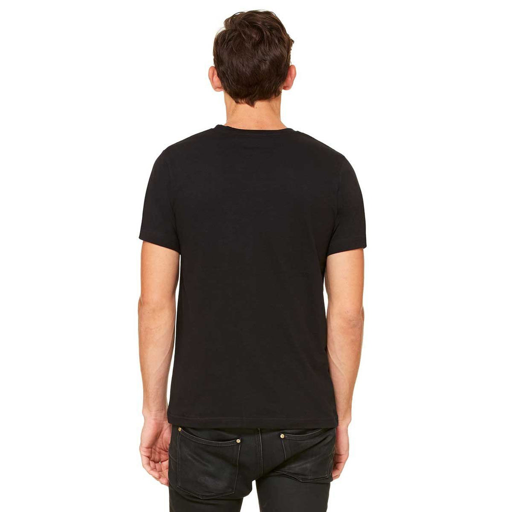 Bella + Canvas Unisex Black Poly-Cotton Short-Sleeve T-Shirt