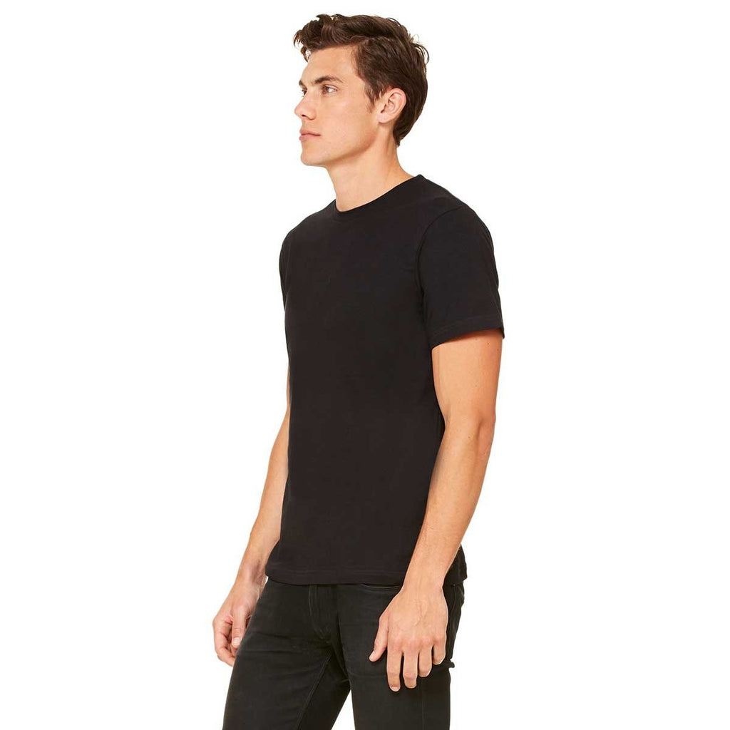 Bella + Canvas Unisex Black Poly-Cotton Short-Sleeve T-Shirt