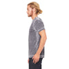 Bella + Canvas Unisex Grey Acid Wash Poly-Cotton Short-Sleeve T-Shirt