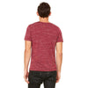 Bella + Canvas Unisex Maroon Marble Poly-Cotton Short-Sleeve T-Shirt