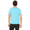 Bella + Canvas Unisex Neon Blue Poly-Cotton Short-Sleeve T-Shirt