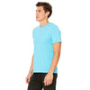 Bella + Canvas Unisex Neon Blue Poly-Cotton Short-Sleeve T-Shirt