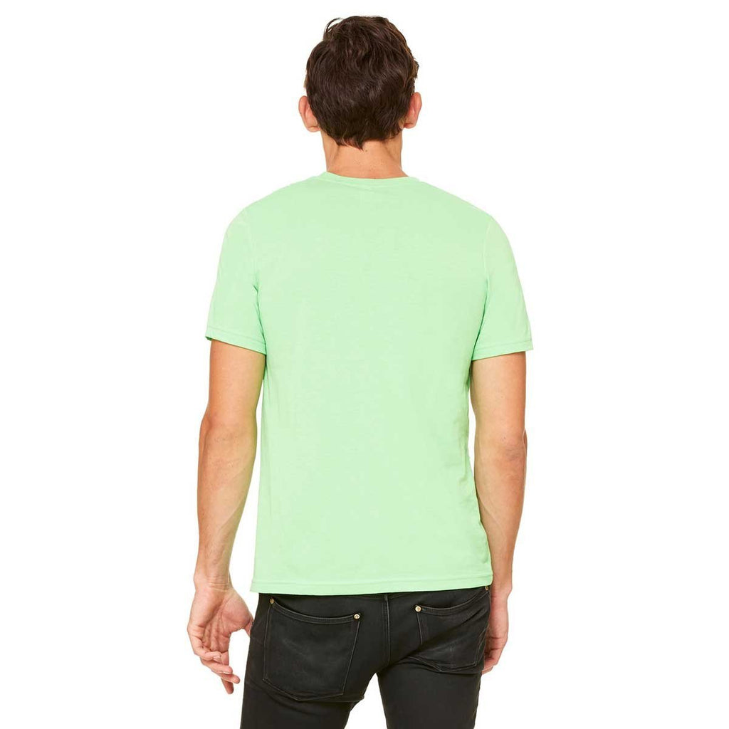 Bella + Canvas Unisex Neon Green Poly-Cotton Short-Sleeve T-Shirt