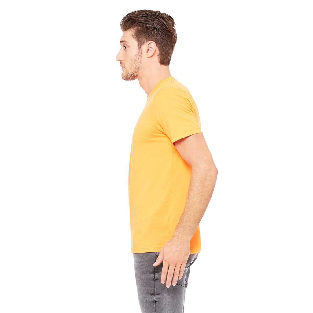 Bella + Canvas Unisex Neon Orange Poly-Cotton Short-Sleeve T-Shirt