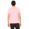 Bella + Canvas Unisex Neon Pink Poly-Cotton Short-Sleeve T-Shirt