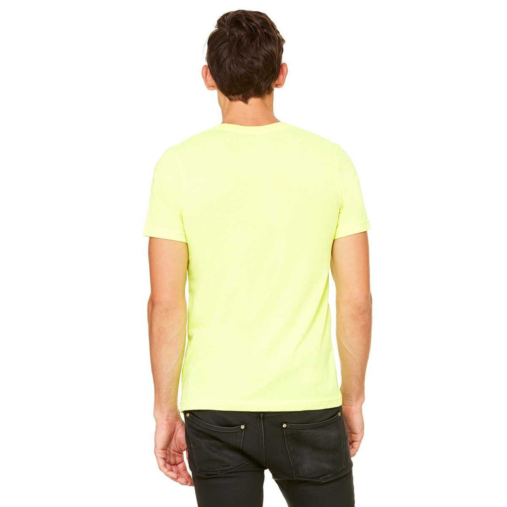 Bella + Canvas Unisex Neon Yellow Poly-Cotton Short-Sleeve T-Shirt