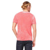 Bella + Canvas Unisex Red Acid Wash Poly-Cotton Short-Sleeve T-Shirt